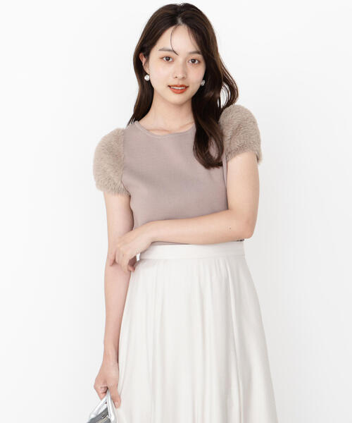 PROPORTION BODY DRESSING(プロポーションボディドレッシング)の「<ハンドウォッシャブル>ドッキングスリーブニット / 1215270800(ニット/セーター・レディース・ブラウン/ホワイト系その他/グレー・FREE)」の10枚目の写真