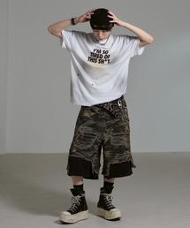 Chikashitsu +(`JVcvX)́yChikashitsu{zlayered camouflage bermuda pants / y`JVcvXzC[hJt[Wo~[_pc(fjpc)