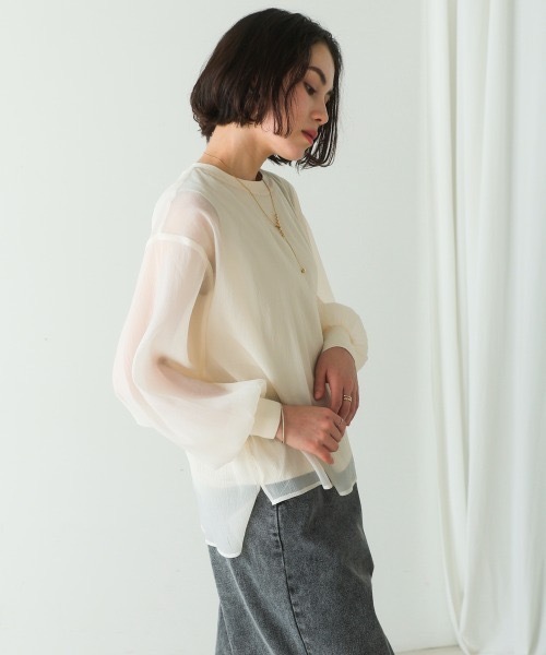 Bou Jeloud（ブージュルード）の「シアーレイヤードプルオーバー（その他トップス・レディース・ブラック/イエロー・38）」の4枚目の写真