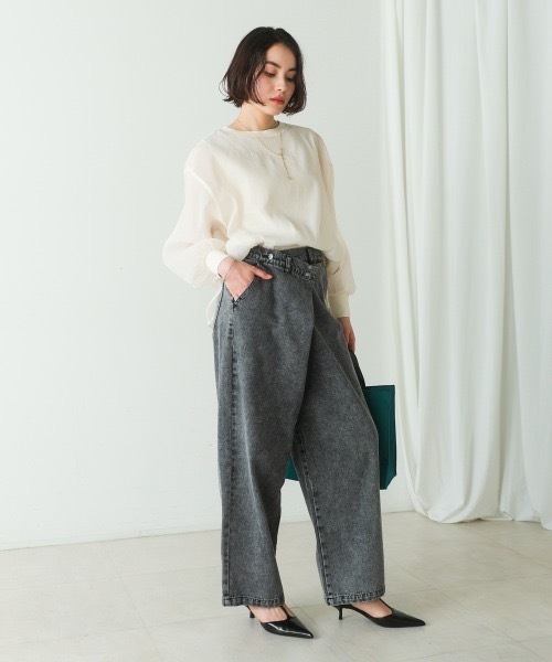 Bou Jeloud（ブージュルード）の「シアーレイヤードプルオーバー（その他トップス・レディース・ブラック/イエロー・38）」の5枚目の写真