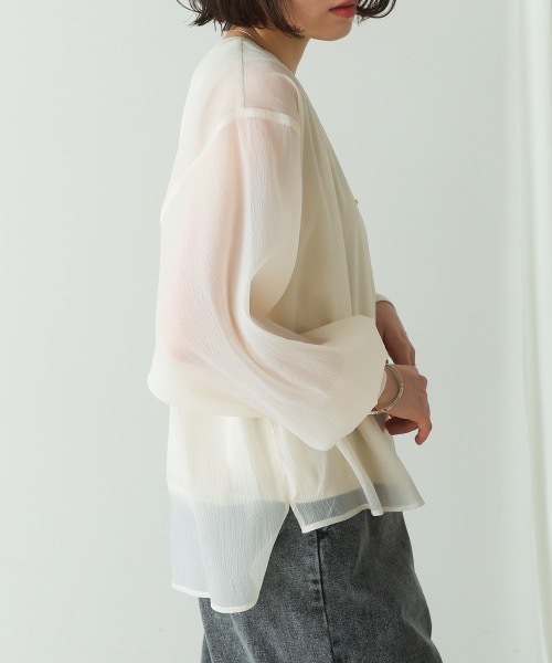 Bou Jeloud（ブージュルード）の「シアーレイヤードプルオーバー（その他トップス・レディース・ブラック/イエロー・38）」の6枚目の写真