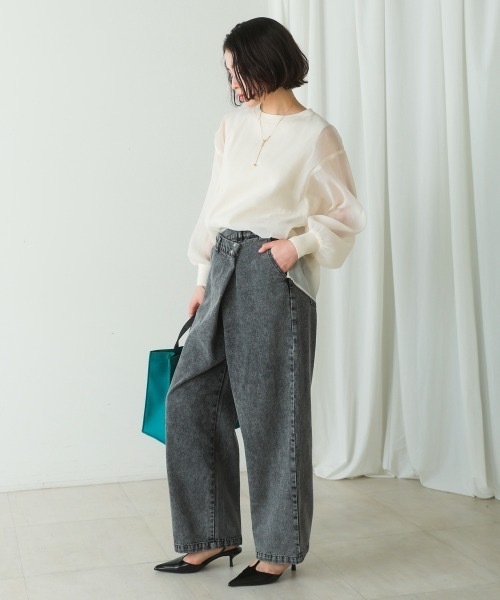 Bou Jeloud（ブージュルード）の「シアーレイヤードプルオーバー（その他トップス・レディース・ブラック/イエロー・38）」の7枚目の写真