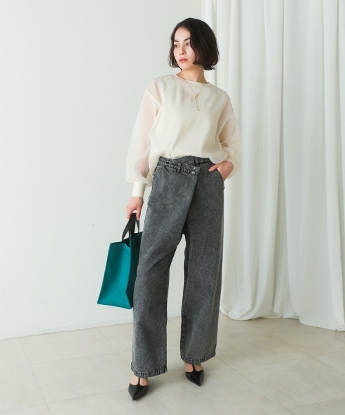 Bou Jeloud（ブージュルード）の「シアーレイヤードプルオーバー（その他トップス・レディース・ブラック/イエロー・38）」の8枚目の写真