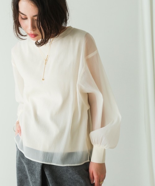 Bou Jeloud（ブージュルード）の「シアーレイヤードプルオーバー（その他トップス・レディース・ブラック/イエロー・38）」の9枚目の写真