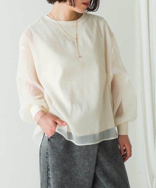 Bou Jeloud（ブージュルード）の「シアーレイヤードプルオーバー（その他トップス・レディース・ブラック/イエロー・38）」の10枚目の写真