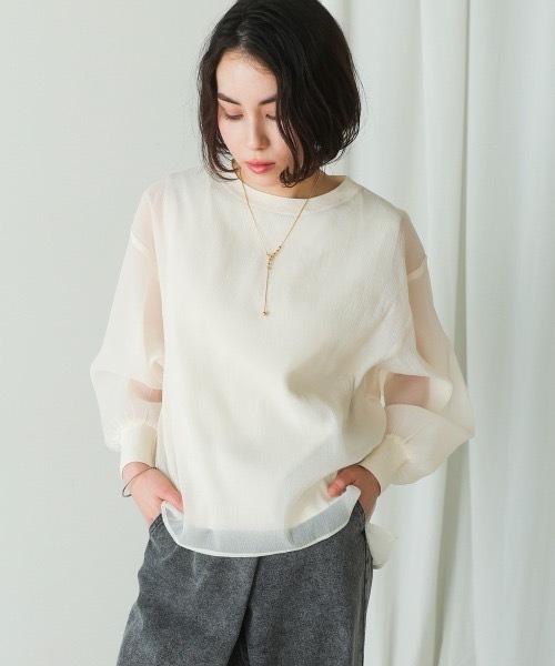 Bou Jeloud（ブージュルード）の「シアーレイヤードプルオーバー（その他トップス・レディース・ブラック/イエロー・38）」の11枚目の写真