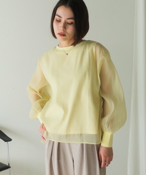 Bou Jeloud（ブージュルード）の「シアーレイヤードプルオーバー（その他トップス・レディース・ブラック/イエロー・38）」の17枚目の写真