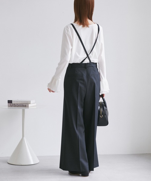 ROPE' PICNIC（ロペピクニック）の「フレアシルエットサスペンダー付きパンツ（その他パンツ・レディース・ネイビー・38/36）」の4枚目の写真