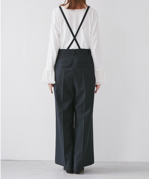 ROPE' PICNIC（ロペピクニック）の「フレアシルエットサスペンダー付きパンツ（その他パンツ・レディース・ネイビー・38/36）」の16枚目の写真