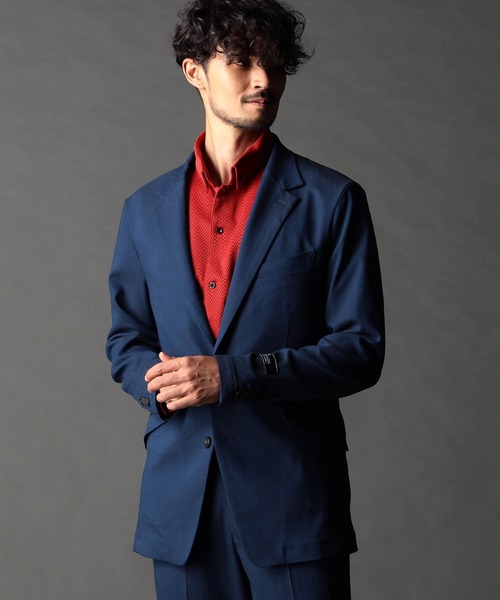 NICOLE CLUB FOR MEN（ニコルクラブフォーメン）の「ヘリンボンハイストレッチセットアップジャケット（その他アウター・メンズ・ネイビー/ブラック/チャコール・LARGE/X-LARGE/MEDIUM）」の3枚目の写真