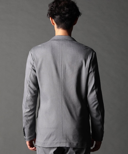 ヘリンボンハイストレッチセットアップジャケット（その他アウター