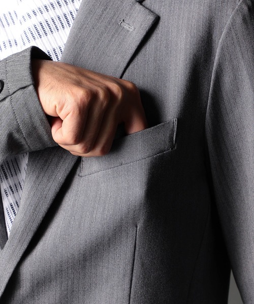 NICOLE CLUB FOR MEN（ニコルクラブフォーメン）の「ヘリンボンハイストレッチセットアップジャケット（その他アウター・メンズ・ネイビー/ブラック/チャコール・LARGE/X-LARGE/MEDIUM）」の6枚目の写真