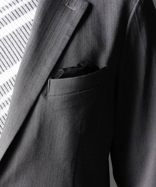 NICOLE CLUB FOR MEN（ニコルクラブフォーメン）の「ヘリンボンハイストレッチセットアップジャケット（その他アウター・メンズ・ネイビー/ブラック/チャコール・LARGE/X-LARGE/MEDIUM）」の18枚目の写真