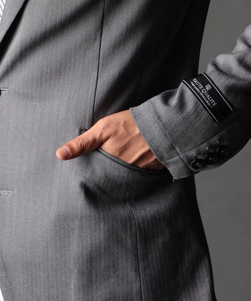 NICOLE CLUB FOR MEN（ニコルクラブフォーメン）の「ヘリンボンハイストレッチセットアップジャケット（その他アウター・メンズ・ネイビー/ブラック/チャコール・LARGE/X-LARGE/MEDIUM）」の9枚目の写真