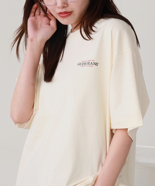 GUESS JEANS（ゲスジーンズ）の「GUESS JEANS/ゲスジーンズ GJ SS CN OS AMERICAN TRAD TEE Tシャツ（Tシャツ/カットソー・メンズ・ホワイト/ブラック・M/S/L）」の16枚目の写真