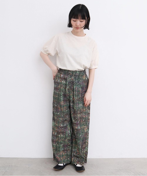 l'atelier du savon(アトリエドサボン)の「カラフルネップ天竺 パフ袖Tシャツ(Tシャツ/カットソー・レディース・イエロー/オフホワイト/ブラック・FREE)」の19枚目の写真