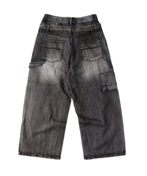 I FEEL LUCKY（アイフィールラッキー）の「【IFEELLUCKY】Big x2 Double carpenter pants / 【アイフィールラッキー】ビック×2ダブルカーペンターパンツ（デニムパンツ・メンズ・チャコール/ブラック・S/M）」の10枚目の写真