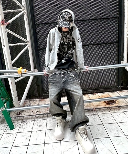 I FEEL LUCKY（アイフィールラッキー）の「【IFEELLUCKY】Big x2 Double carpenter pants / 【アイフィールラッキー】ビック×2ダブルカーペンターパンツ（デニムパンツ・メンズ・チャコール/ブラック・S/M）」の17枚目の写真