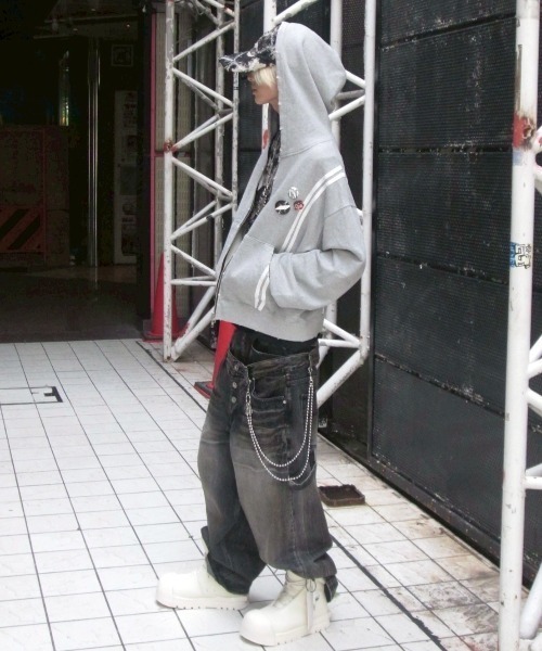 I FEEL LUCKY（アイフィールラッキー）の「【IFEELLUCKY】Big x2 Double carpenter pants / 【アイフィールラッキー】ビック×2ダブルカーペンターパンツ（デニムパンツ・メンズ・チャコール/ブラック・S/M）」の11枚目の写真