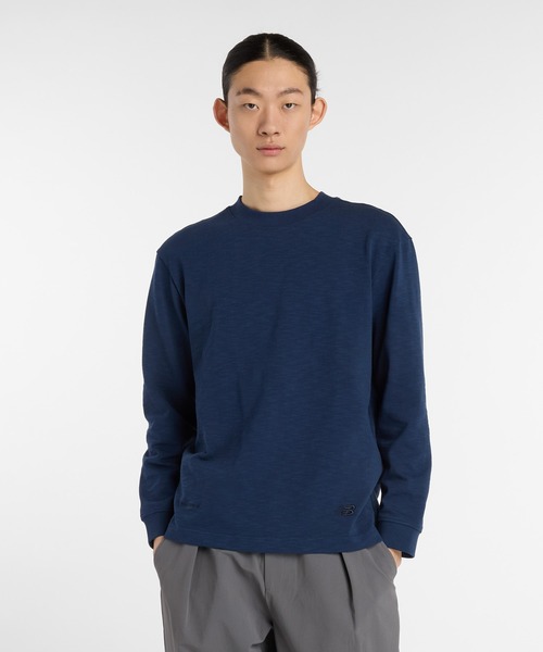 NEW BALANCE(ニューバランス)の「NB GREY ロングスリーブ(Tシャツ/カットソー・メンズ・アイボリー/ネイビー/ダークグレー・X-LARGE/LARGE/MEDIUM/SMALL/XX-LARGE)」の20枚目の写真