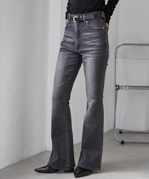 THE TOE レディース デニム パンツ グレー Mサイズ Lexington Double Belt Denim Pants – THE TOÉ