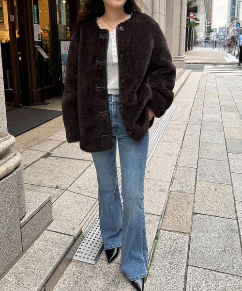 RANAN（ラナン）の「ストレッチフレアデニムパンツ（デニムパンツ・レディース・ブルー/グレー/ブラック・M/L/LL/S）」の14枚目の写真