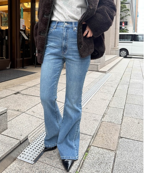 RANAN（ラナン）の「ストレッチフレアデニムパンツ（デニムパンツ・レディース・ブルー/グレー/ブラック・M/L/LL/S）」の16枚目の写真