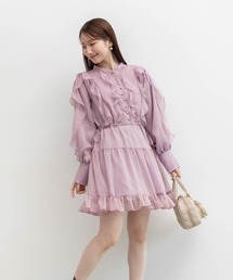 RANDA | 2WAY シフォンフリルワンピース(ワンピース)
