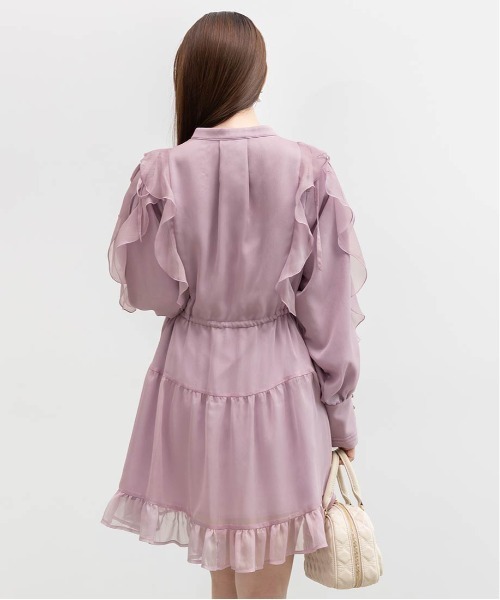RANDA（ランダ）の「2WAY シフォンフリルワンピース（ワンピース・レディース・アイボリー/グレー/パープル・0/1）」の18枚目の写真