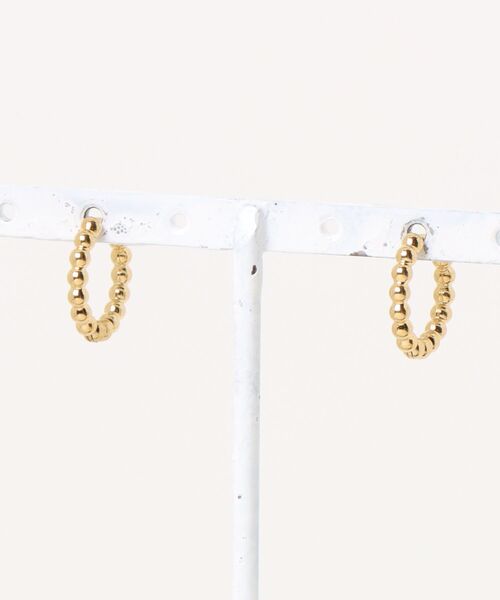 ieLS(イエルズ)の「金属アレルギー対応「ieLS」ステンレス ボールデザインフープピアス(ピアス(両耳用)・メンズ・ゴールド/シルバー・ONE SIZE)」の5枚目の写真