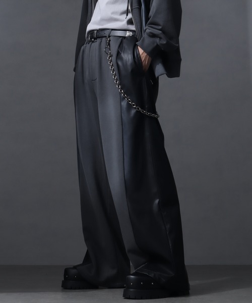 welise/ウェライズ】PUレザー×スウェット ダブルヴィンテージ加工