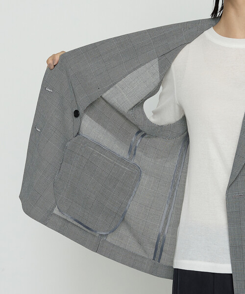 K.T KIYOKO TAKASE(キヨコタカセ)の「グレンチェック スリーブレスジャケット(ベスト・レディース・ブラック・7号/9号)」の12枚目の写真