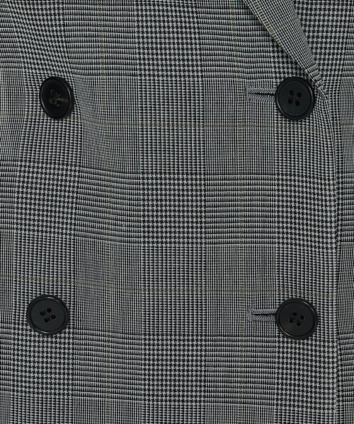 セール】グレンチェック スリーブレスジャケット（ベスト）｜K.T