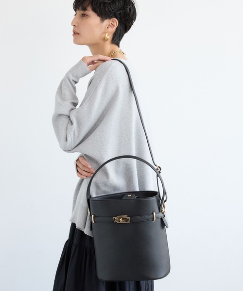 VELETTO（ベレット）の「BARNYARDSTORM / 【VELETTO / ヴェレット】/ バックルバッグ（ハンドバッグ・レディース・ブラック/キャメル・FREE）」の6枚目の写真