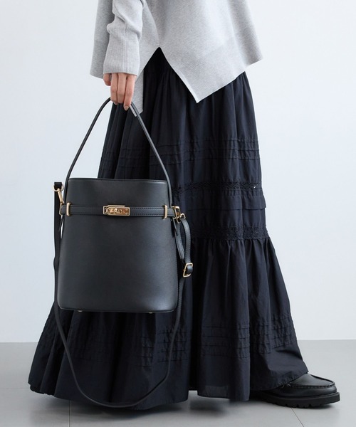 VELETTO（ベレット）の「BARNYARDSTORM / 【VELETTO / ヴェレット】/ バックルバッグ（ハンドバッグ・レディース・ブラック/キャメル・FREE）」の7枚目の写真