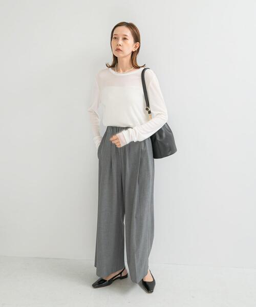 URBAN RESEARCH ROSSO WOMEN(アーバンリサーチ ロッソ)の「ウォッシャブルイージータックパンツ(その他パンツ・レディース・ベージュ系その他/グレー/ブラック・36/38)」の12枚目の写真