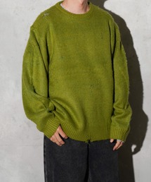 TOWNCRAFT(^ENtg)TOWNCRAFT / ^ENtg DAMAGED SOLID SHAGGY CREW SWEATER _[WH n \bh VM[ N[Z[^[ wA^b`(jbg/Z[^[)