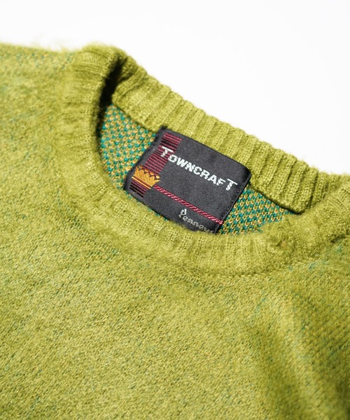 TOWNCRAFT（タウンクラフト）の「TOWNCRAFT / タウンクラフト DAMAGED SOLID SHAGGY CREW SWEATER ダメージ加工 無地 ソリッド シャギー クルーセーター モヘアタッチ（ニット/セーター・メンズ・ブラック×ブラック/マスタード/グリーン/ブラック・X-SMALL/MEDIUM/LARGE）」の17枚目の写真