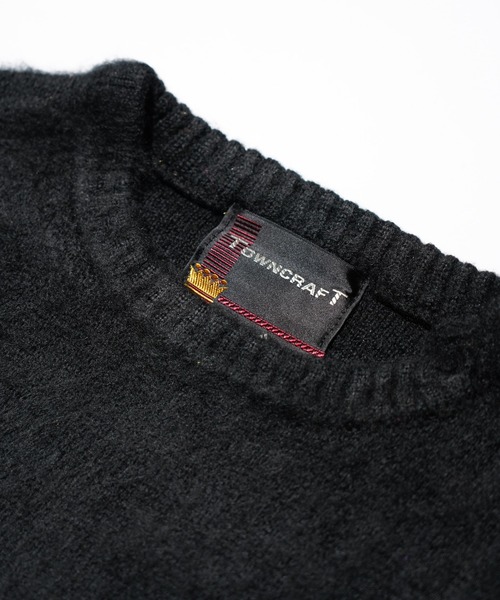 TOWNCRAFT（タウンクラフト）の「TOWNCRAFT / タウンクラフト DAMAGED SOLID SHAGGY CREW SWEATER ダメージ加工 無地 ソリッド シャギー クルーセーター モヘアタッチ（ニット/セーター・メンズ・ブラック×ブラック/マスタード/グリーン/ブラック・X-SMALL/MEDIUM/LARGE）」の20枚目の写真