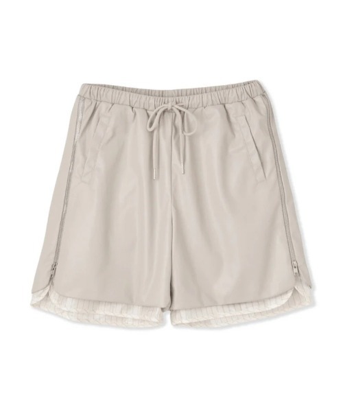 Kinetics(キネティクス)の「ANNA SUI NYC LEATHER HALF PANTS(アナスイ エヌワイシー レザーハーフパンツ)(その他パンツ・レディース・ホワイト/ブラック・ONE SIZE)」の3枚目の写真