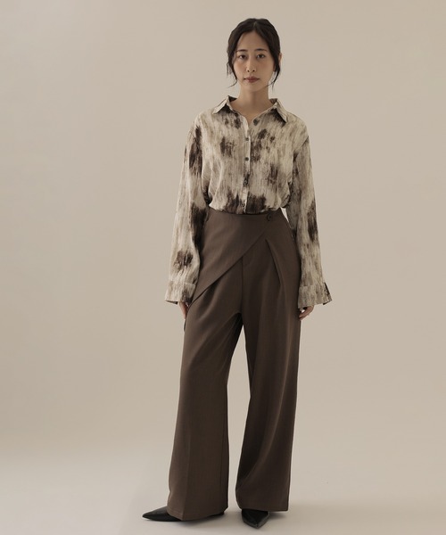 SUWDEE（スーディー）の「nuance print shirt（シャツ/ブラウス・レディース・ブラウン/ダークグレー・FREE）」の10枚目の写真