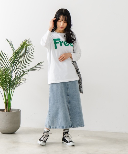 fort point(フォーポイント)の「【C-FORT POINT/フォートポイント】デニムスカート(デニムスカート・レディース・スカイブルー/ブラック/ネイビー/ケミカルウォッシュ・MEDIUM/LARGE)」の21枚目の写真