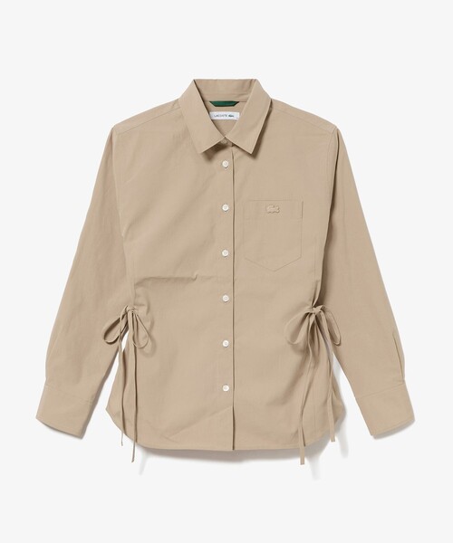 LACOSTE（ラコステ）の「リボンディテール ストレッチロングスリーブシャツ（シャツ/ブラウス・レディース・ネイビー/ベージュ・40/38/36/34）」の8枚目の写真