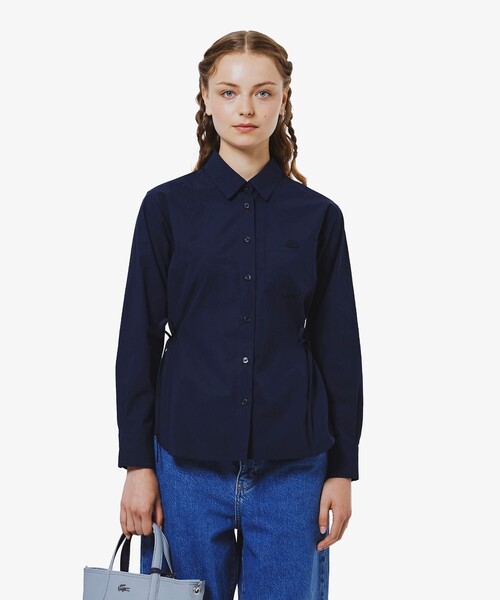 LACOSTE（ラコステ）の「リボンディテール ストレッチロングスリーブシャツ（シャツ/ブラウス・レディース・ネイビー/ベージュ・40/38/36/34）」の15枚目の写真