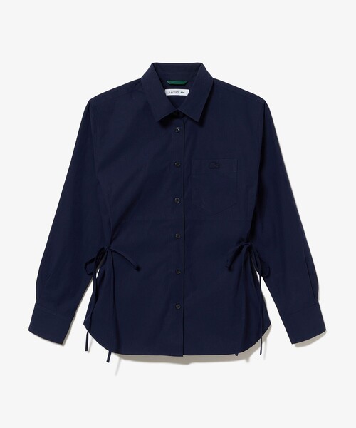LACOSTE（ラコステ）の「リボンディテール ストレッチロングスリーブシャツ（シャツ/ブラウス・レディース・ネイビー/ベージュ・40/38/36/34）」の18枚目の写真