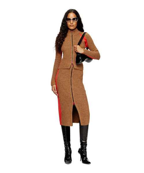 DIESEL（ディーゼル）の「ウィメンズ ニットスカート M-LOUSI（スカート・レディース・ブラウン系その他/グレー系その他・LARGE/MEDIUM/X-SMALL/SMALL）」の3枚目の写真