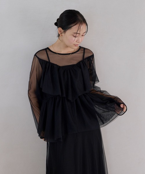 セール】【forksy.】【オケージョン対応】ティアードフリルワンピース