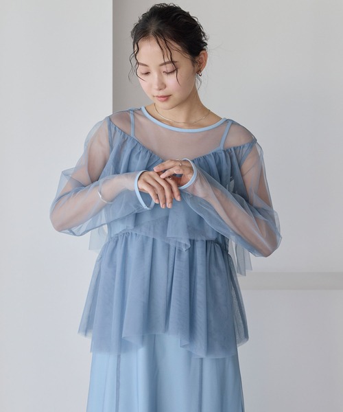 forksy.】【オケージョン対応】ティアードフリルワンピース