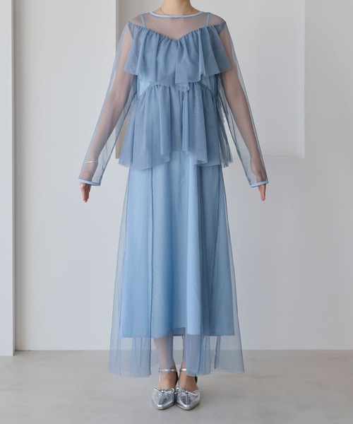 セール】【forksy.】【オケージョン対応】ティアードフリルワンピース セール】【forksy.】【オケージョン対応】ティアードフリルワンピース