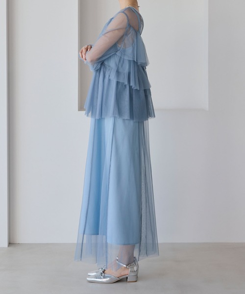 forksy.】【オケージョン対応】ティアードフリルワンピース